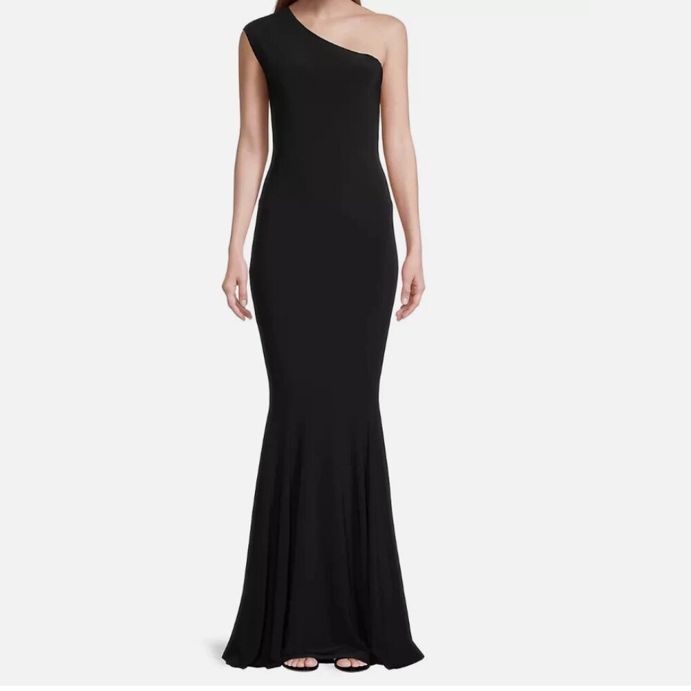 Norma Kamali - One Shoulder Fishtail Gown Sz Small